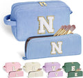 YOOLIFE Initial Travel Makeup Bag Cosmetic Bag - Teen Girl Gifts Trendy Stuff Friend Birthday Gifts for Women Teen Girl Kids