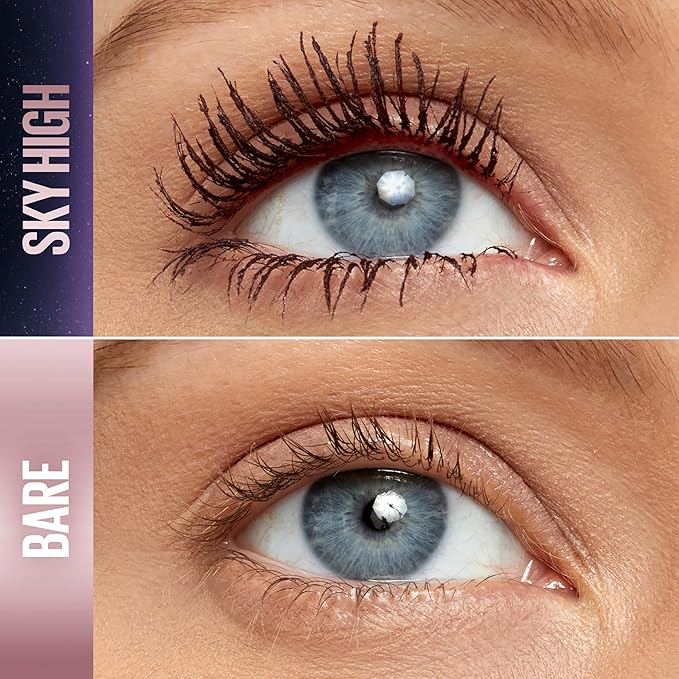 Maybelline Lash Sensational Sky High Mascara Makeup, Volumizing, Lengthening, Defining, Curling, Multiplying, Buildable, Washable Formula, Burgundy Haze, 1 Count