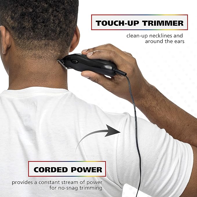 Wahl USA Pro Series Platinum Corded Clipper & Corded Trimmer for Home Haircutting with Color Coded Guide Combs – Model 79804-100