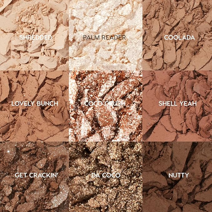ColourPop Going Coconuts Eyeshadow Palette - Cool-Toned Neutral Eyeshadow Palette with Ultra-Velvety and Silky Finishes - High-Pigment Eye Makeup with a Long-Wearing Formula (0.3 oz)