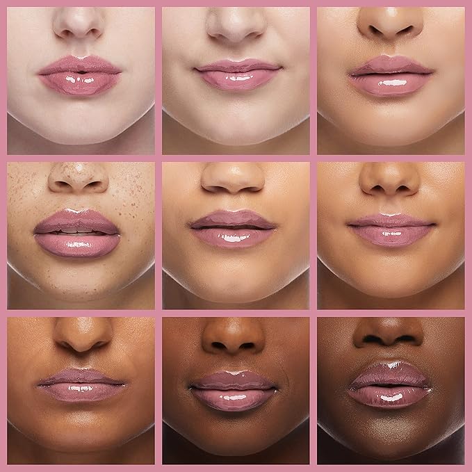 Palladio Lip Gloss, Non-Sticky Lip Gloss, Contains Vitamin E and Aloe, Offers Intense Color and Moisturization, Minimizes Lip Wrinkles, Softens Lips with Beautiful Shiny Finish, Passion Pink