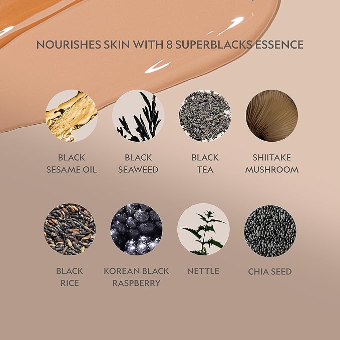 YENSA Serum Foundation Makeup - Super Silk Full Coverage Foundation Enriched with Peptides, Vitamin C & Ferulic Acid to Help Reduce Fine Lines, Wrinkles & Dark Circles - Deep 2 (1 oz)