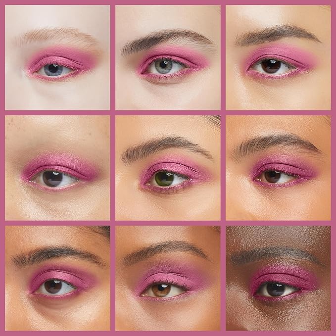 Fuchsia Rose Deep Pink Red Shimmer Opaque Pressed Powder Single Vegan Eyeshadow; Talc, Paraben & Cruelty Free