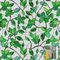 Window Privacy Film Stained Glass Window Film Frosted Window Film Window clings Non-Adhesive Reusable Decorative for Home Removable (Green Frosted, 35.4 X 157.4 in)