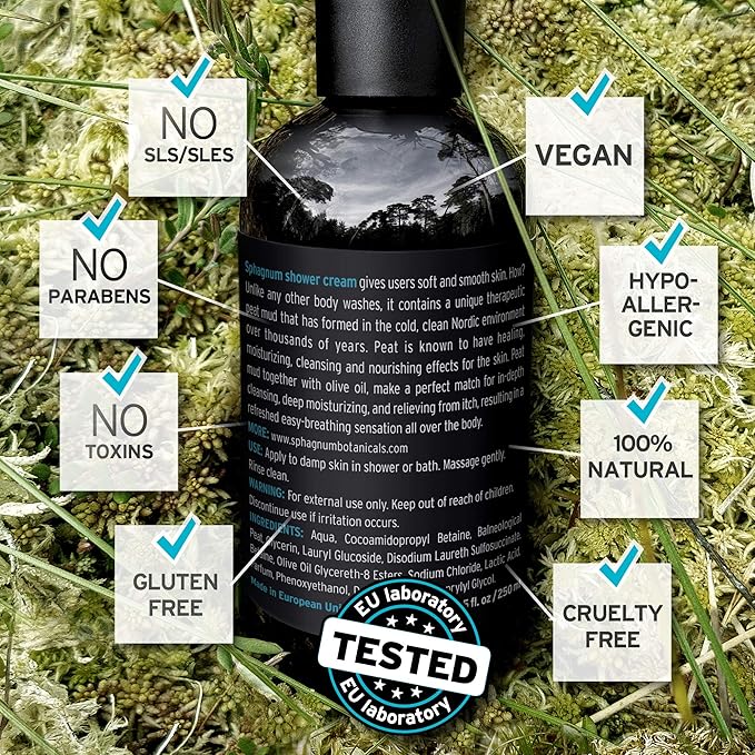 Psoriasis Body Wash – 100% Natural pH Balancing Acids and Olive Oil Shower Cream. Sulfate Free, Deep Moisturizing Treatment for Very Dry & Itchy Skin. Good for Relieving Eczema. 13.5 fl. Oz