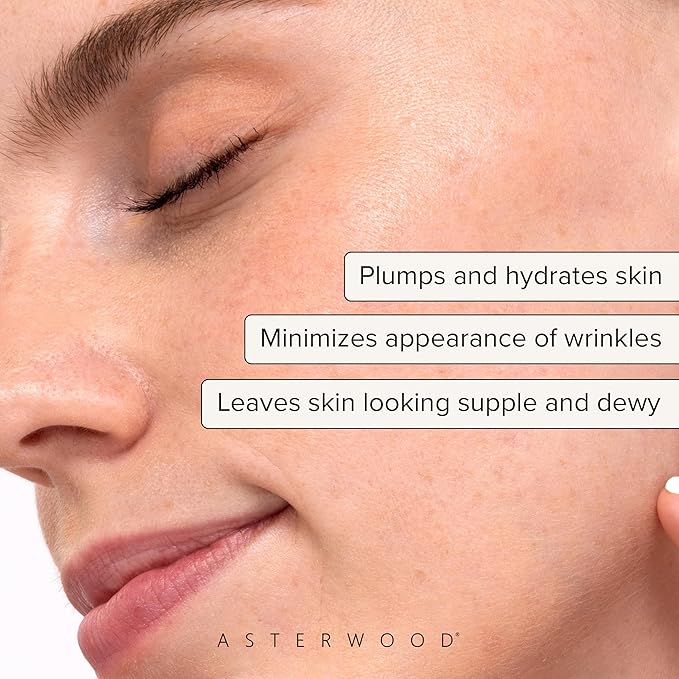 Asterwood Hyaluronic Acid Serum for Face - Plumping, Anti-Aging, Hydrating - Fragrance-Free - 4 Fl Oz