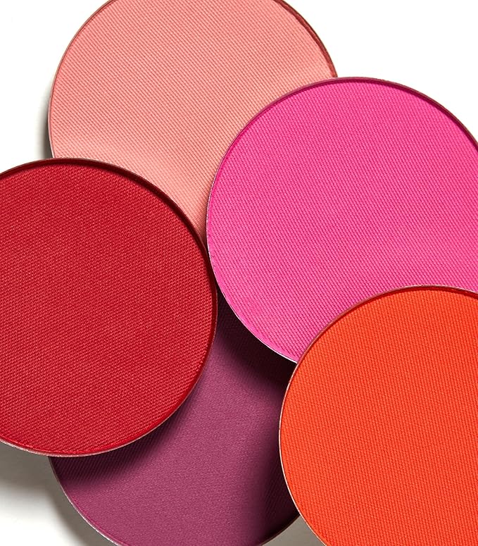MAKE Beauty Skin Mimetic Microsuede Blush - Matte Powder Blush for Cheeks with Long Lasting Color - Non Comedogenic, Travel Size Makeup Single Palette. Shade - Eros (Burgundy)