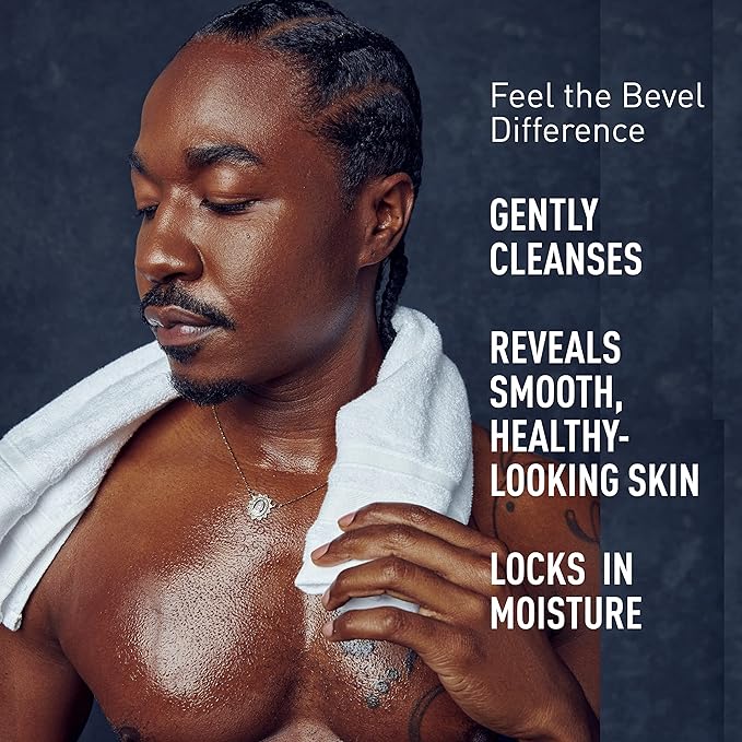 Bevel Moisturizing Body Wash for Men - Supreme Oak Scent with Shea Butter, Vitamin B, and Coconut Oil, 16 Oz (Packaging May Vary)