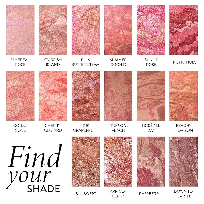 LAURA GELLER NEW YORK Baked Blush-n-Brighten Marbleized Blush for Cheeks - Cherry Custard - Natural Finish - Buildable Color