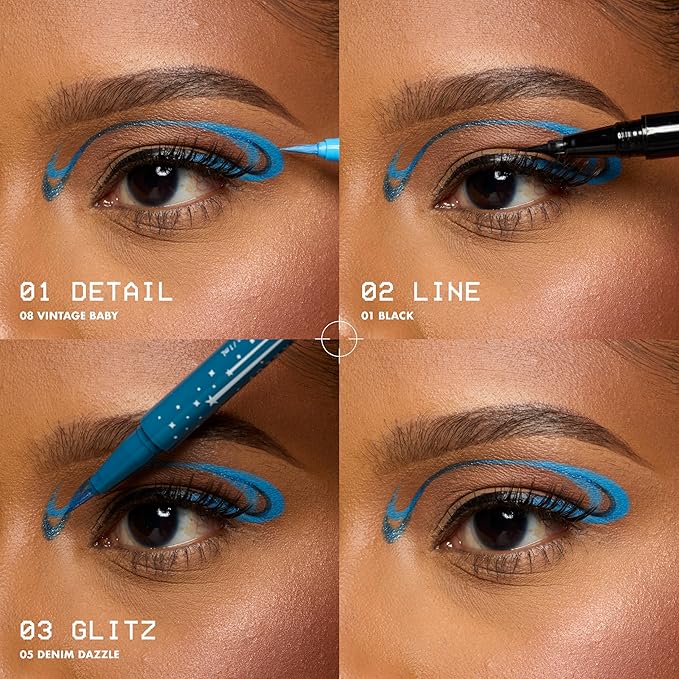 NYX Professional Makeup Epic Ink Liner, Waterproof Matte Liquid Eyeliner with Vegan Formula - Mid Night Rise (Deep Navy)
