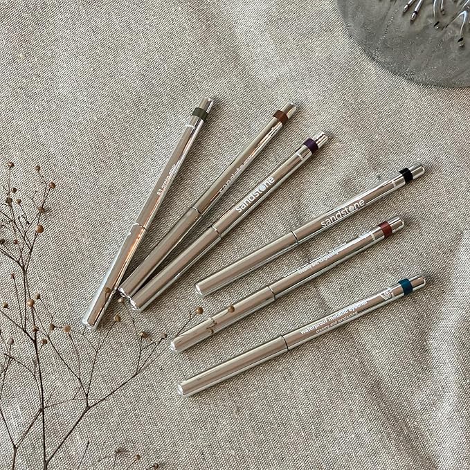 Sandstone Scandinavia Hypoallergenic Waterproof Eyeliner - Fragrance Free Metallic Eye liner - Vegan and Cruelty Free Eye Pencil - Eyeliner Pencil for Sensitive Eyes (Purple Space)
