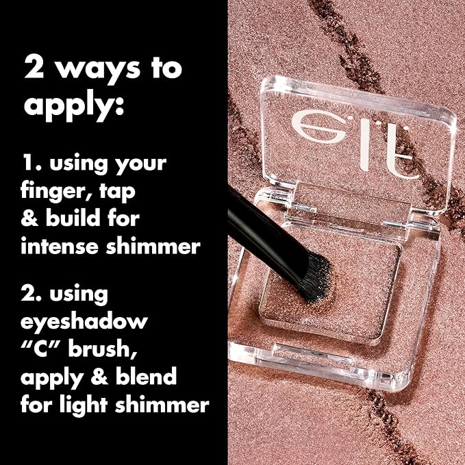 e.l.f. Fine As Fleck Glitter Eyeshadow, Long-Lasting Sheer Eye Makeup With A Shimmer Finish, Soft, Smooth Formula, Vegan & Cruelty-Free, Pop Off Pink