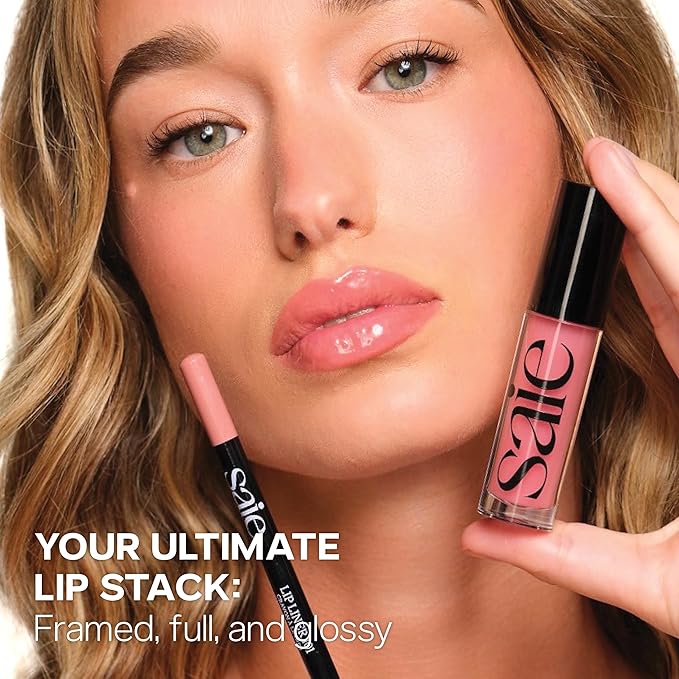 Saie Lip Liner 101 - Lip Pencil Made with a Creamy, Soft Matte Formula for a Naturally Framed or Fully Filled Look - Supercharged with Shea Butter & Jojoba Oil - Tease (.05 oz)