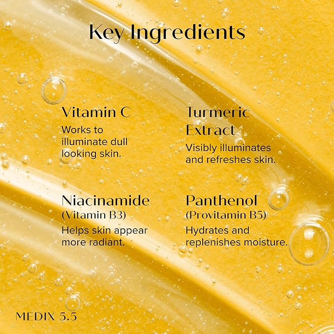 MEDIX Vitamin C Body Wash + Vitamin C Body Lotion & Face Moisturizer 2PC Skin Care Set | Anti Aging Lotion + Body Cleanser Skincare Set For Women, Men, & Smoother Looking Skin, 2-Pack
