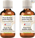 Greenwood Essential Pure Brahmi Amla (Emblica officinalis) Hair Oil Premium Therapeutic Grade for Hair, Skin & Aromatherapy (Pack of Two) 100ml X 2 (6.76 oz)
