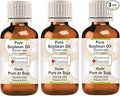 Greenwood Essential Pure Soybean Oil (Glycine max) Cold Pressed (Pack of Three) 100ml X 3 (10 oz)