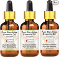 Greenwood Essential Pure Star Anise Essential Oil (lllicium verum) with Glass Dropper (Pack of Three) 100ml X 3 (10.1oz)